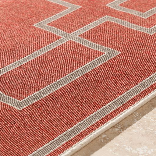 Surya Alfresco Brick Red 5'x8' Area Rug-2
