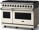 Viking® 5 Series 48" Pure White Pro Style Dual Fuel (NG) Range with Polished Chrome Trim-3