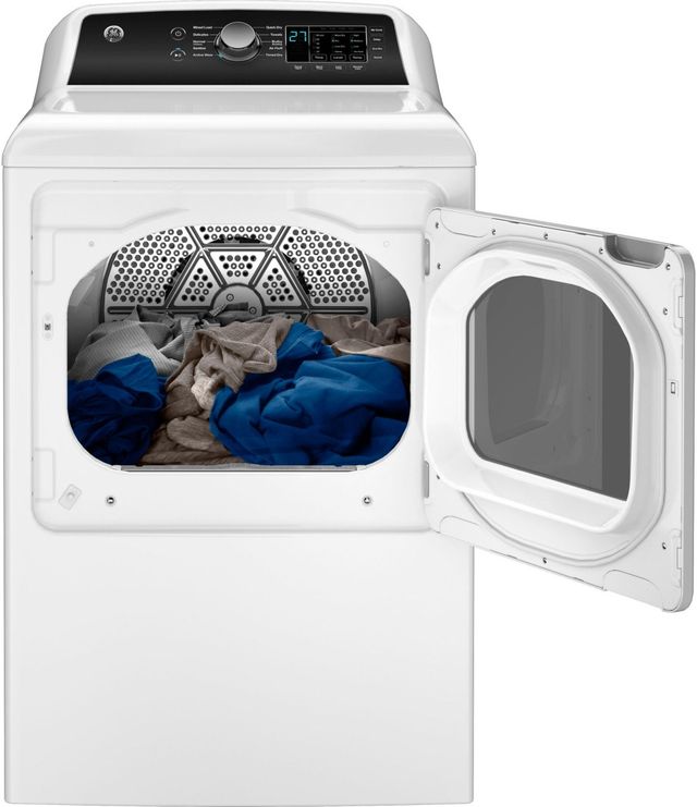 GE® 7.4 Cu. Ft. White Front Load Gas Dryer-3