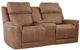 Corinthian Furniture Cason Peanut Power Reclining Loveseat with Power Headrest, Console and Lumbar-0