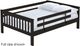 Crate Designs™ Furniture Espresso Full Mission Upper Bunk Bed-0