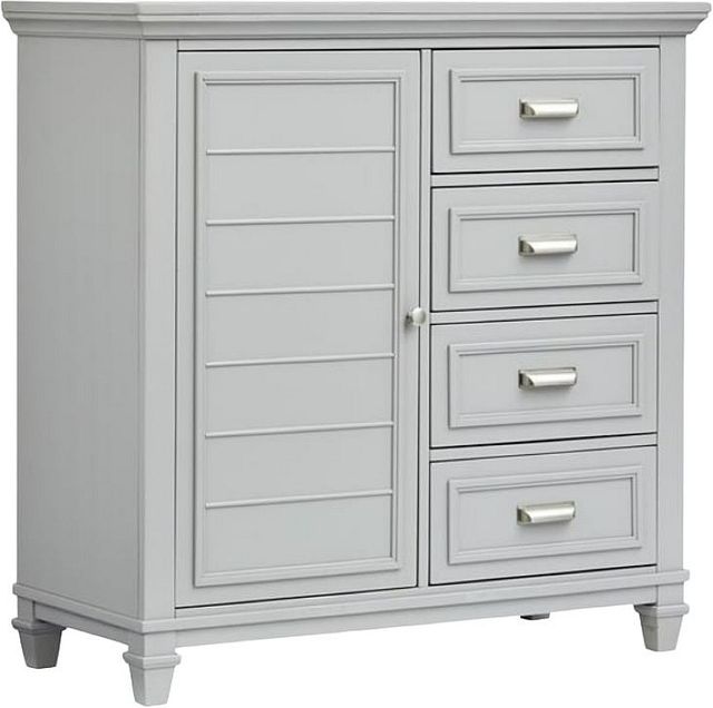 Magnussen Home® Charleston Harbor Gray 1-Door 4-Drawer Chest-0