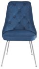 Mazin Furniture Plumeria Blue/Chrome Dining Side Chair -1