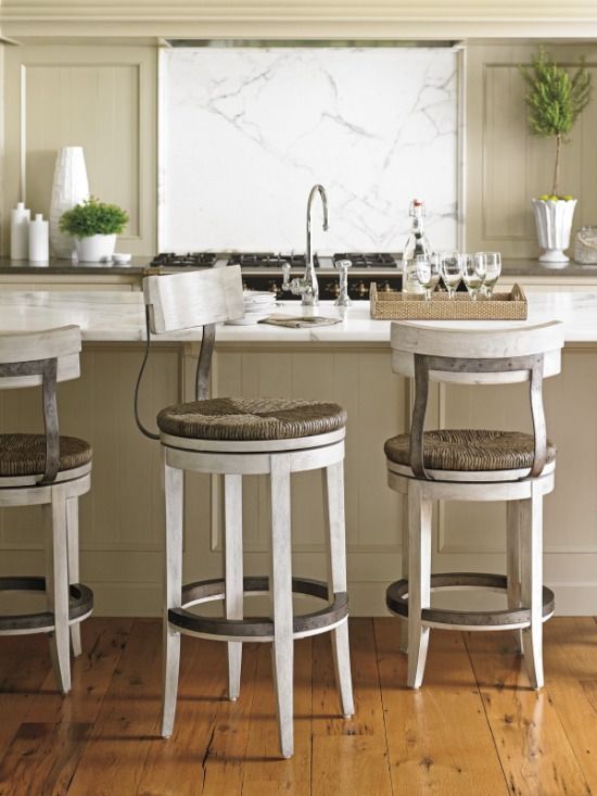 Lexington Home Oyster Bay Merrick Light Oyster Shell Swivel Bar Stool-1