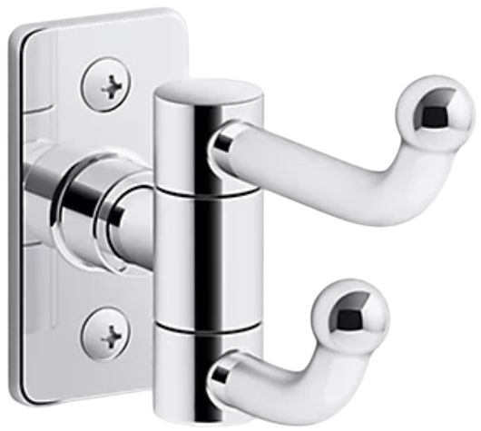 KOHLER® Castia™ by Studio McGee Polished Chrome Double Robe Hook-0