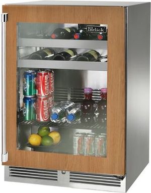 Front view of the Perlick® Signature Series 5.2 Cu. Ft. Panel Ready Frame Outdoor Beverage Center