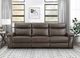 Homelegance® Maroni Dark Brown Double Power Reclining Sofa with Power Headrests-1