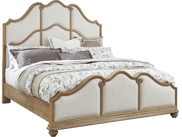 Pulaski™ Weston Hills Flax Seed Queen Upholstered Panel Bed-0
