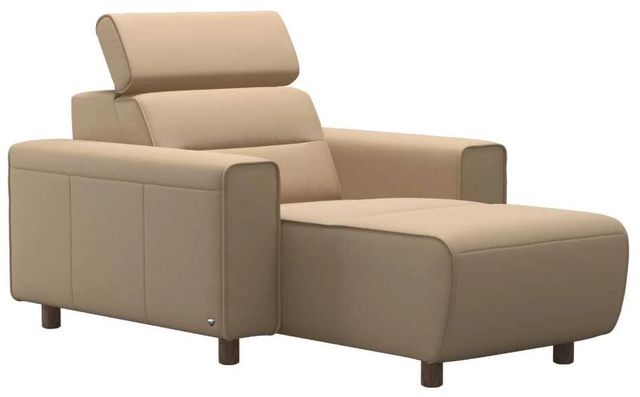 Stressless® by Ekornes® Customizable Emily Wide Arm Long Seat Chaise Sofa with Wood Legs-0