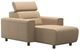 Stressless® by Ekornes® Customizable Emily Wide Arm Long Seat Chaise Sofa with Wood Legs-0