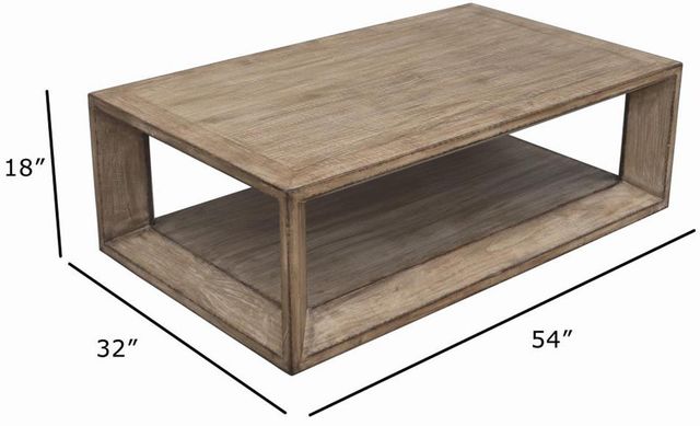 Nest Home Collections Luke Antique Natural Coffee Table-3