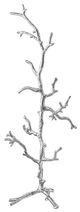 A & B Home Alvada 2-Piece Silver Tree Jewelry Racks Set-1