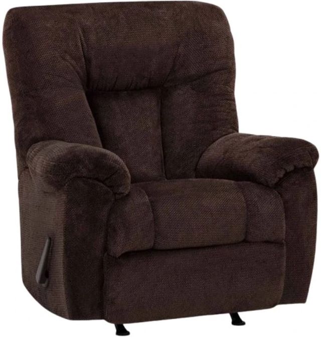 Franklin™ Connery Earth Chocolate Manual Swivel Rocker Recliner-0