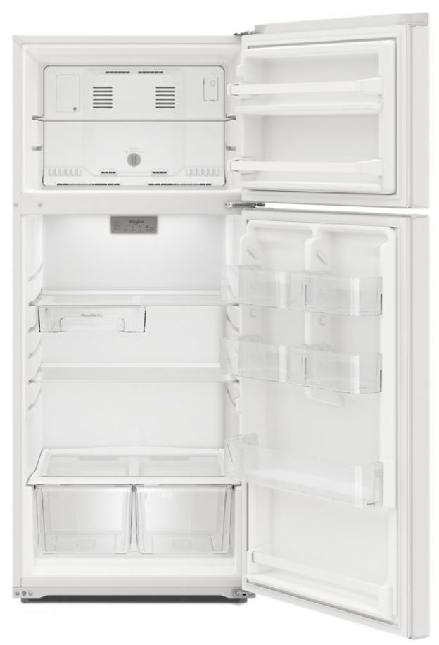 Whirlpool® 28" 16.3 Cu. Ft. White Top Freezer Refrigerator-1