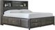 Signature Design by Ashley® Caitbrook Gray King Bookcase Bed with 8-Drawer Storage-0