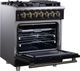 FORNO® Massimo Series Alta Qualita 30" Black Pro Style Dual Fuel Range-4