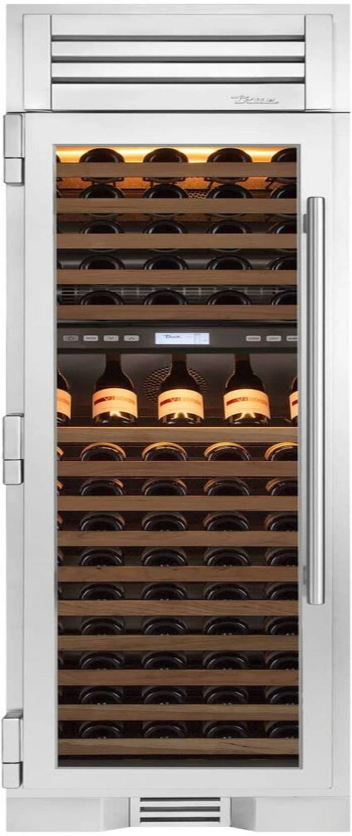 True® 24" 15.4 Cu. Ft. Stainless Steel Dual Zone Wine Column-0
