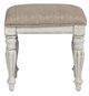 Liberty Furniture Magnolia Manor Antique White/Ivory Vanity Stool-2