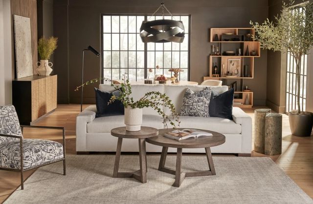 Universal Explore Home™ New Modern Muse Washed Charcoal Small Bunching Table-1