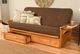 Kodiak Furniture Phoenix Linen Cocoa/Butternut Full Storage Futon with Mattress-4