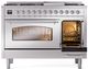 Ilve® Nostalgie II Series 48" Stainless Steel Pro Style Dual Fuel Range-3