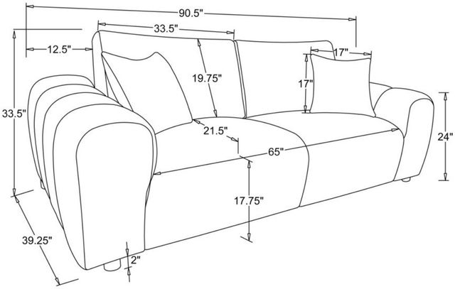 Coaster®  Burnett Burnt Orange Upholstered Wide Arm Sofa-3