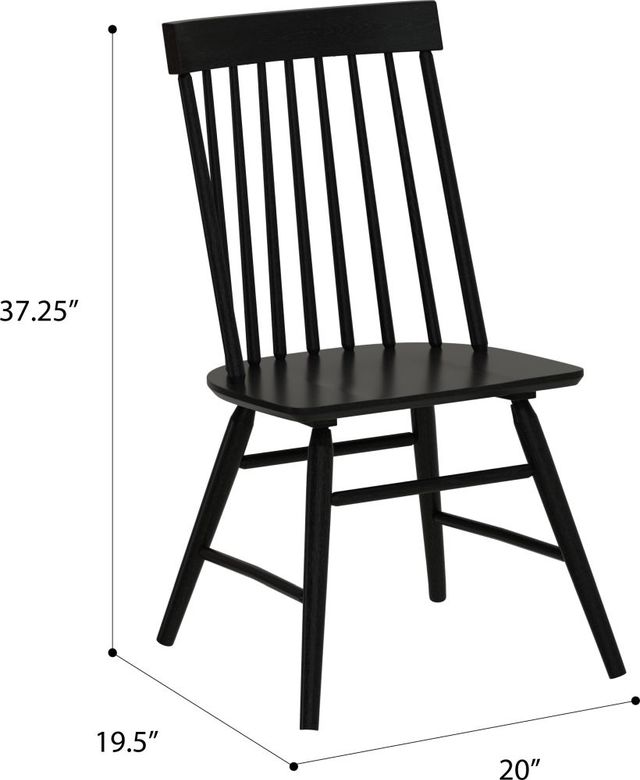 Emerald Home Midland 2-Piece Black Dining Chair Set-2