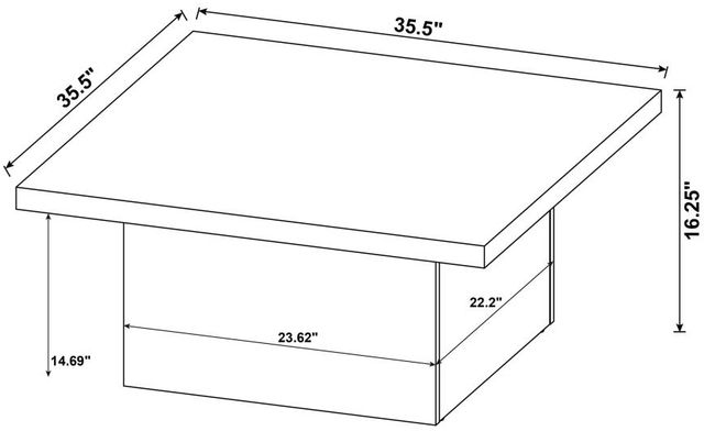 Coaster® Devar Distressed Pine Coffee Table-2