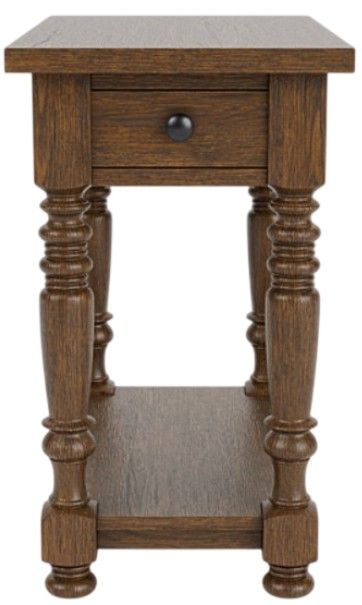 Riverside Furniture Eastlake Whiskey Oak Chairside Table-2