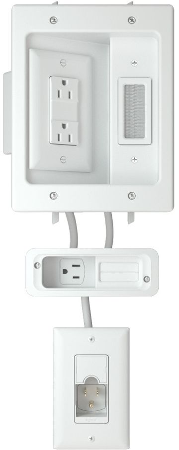 Sanus® White In-Wall Cable Management Kit-0