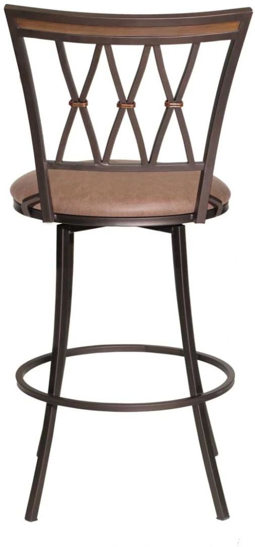 Steve Silver Co. Sedona Brown Cherry/Dark Camel Swivel Bar Stool-3