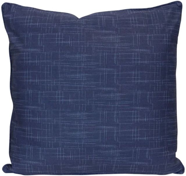 Stylecraft Blue Designer Pillow with White Stripes-0