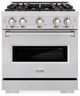 ZLINE 30" 4.2 cu. ft. Gas Range with 4 Burner DuoPro™ Cooktop and Convection Gas Oven in Stainless Steel-0