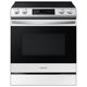 Samsung Bespoke 30" White Glass Slide In Electric Range-0