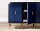 Currey & Company Kallista Dark Sapphire/Caviar Black/Antique Brass Cabinet-3