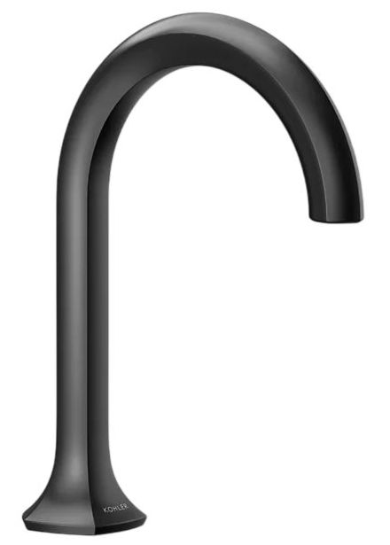 KOHLER® Occasion® Matte Black Bathroom Sink Faucet Spout with Cane Design-0