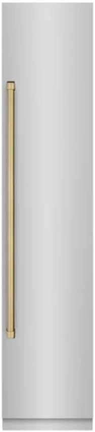 ZLINE Autograph Edition 18 in. 8.6 Cu. Ft. Right Hinge Column Freezer in Stainless Steel with Graphite Gray Interior and Champagne Bronze Accents-0