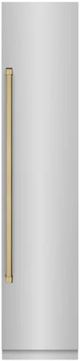 ZLINE Autograph Edition 18 in. 8.6 Cu. Ft. Right Hinge Column Freezer in Stainless Steel with Graphite Gray Interior and Champagne Bronze Accents-0