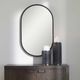 Uttermost® Varina Satin Black Oval Mirror-1