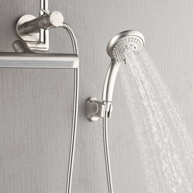 Forno Acqua AcquaFALL Mini Brushed Nickel 8" Retrofit Shower System-4