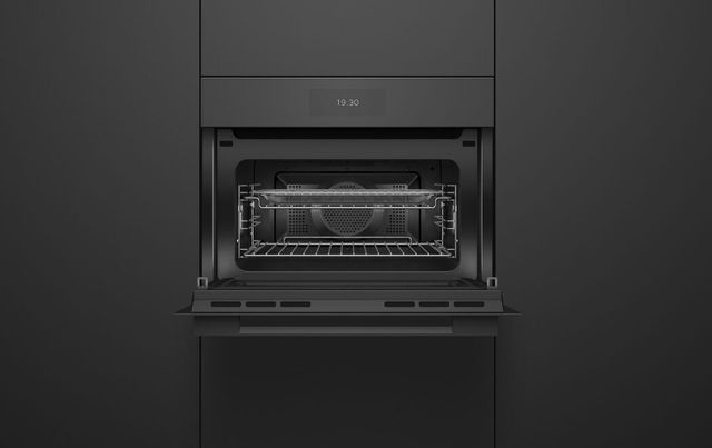 Fisher & Paykel Series 7 24” Black Glass Minimal Compact Convection Electric Speed Oven-3