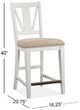Magnussen Home® Heron Cove Baja Fog/Chalk White Counter Chair-2