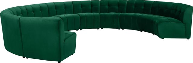 Meridian Furniture Limitless 11-Piece Green Velvet Modular Sectional-2