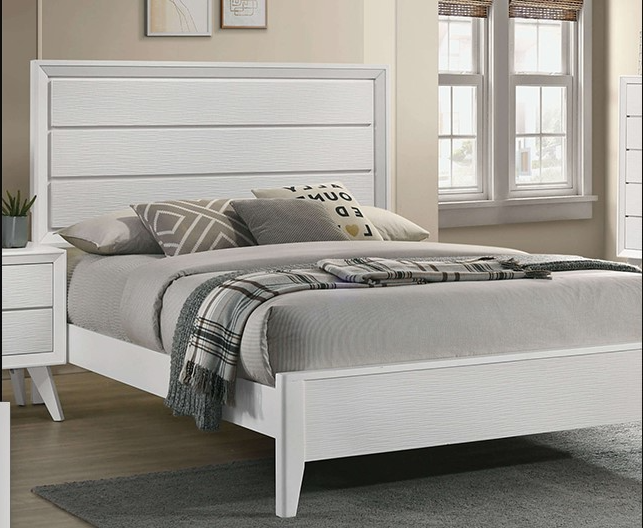 White cal king bed hotsell