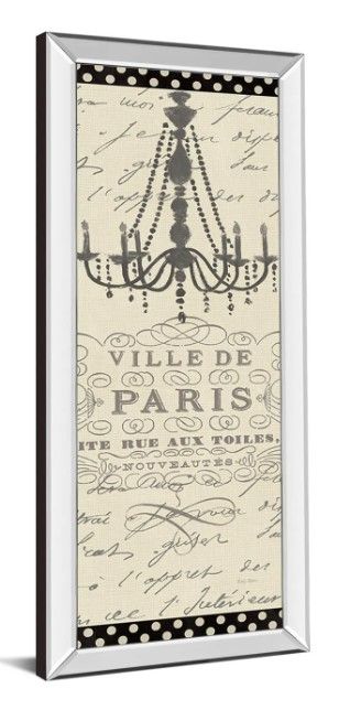 Classy Art French Couture Panel I by Emily Adams Mirrored Frame Wall Art-1