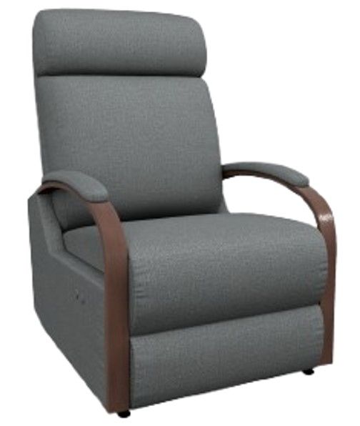 Best® Home Furnishings Customizable Kinetix Manual Space Saver® Recliner with Dark Walnut Arm-0