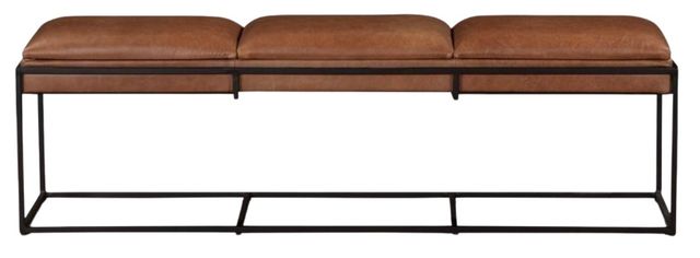 Home Trends & Design New York Black/Cognac Bench -1