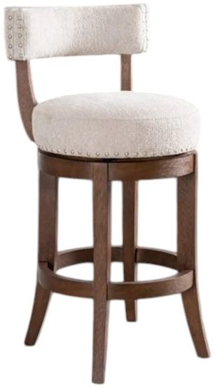 Armen Living Mystic 2-Piece Ancient Stone/Brown Oak Counter Stool Set-0