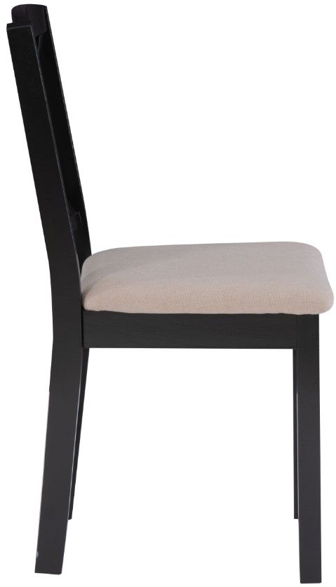 Linon Torino 2-Piece Black X-Back Dining Chair-3