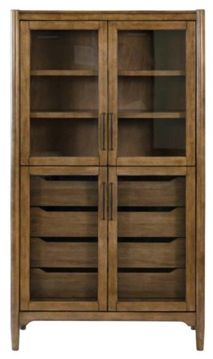 Martin Furniture Lachlan Warm Sienna Dining Display Cabinet-1